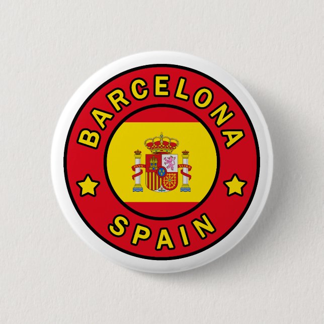 Barcelona Spain 6 Cm Round Badge (Front)