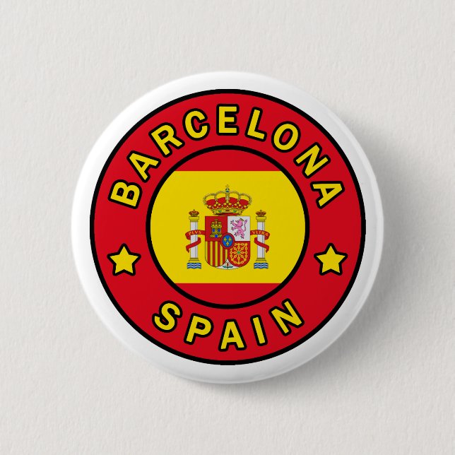 Barcelona Spain 6 Cm Round Badge (Front)