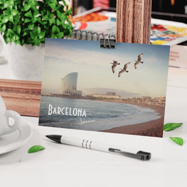 Barcelona, Spain - Barceloneta beach Postcard (Creator Uploaded)