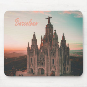 Barcelona Spain Church Mouse Mat