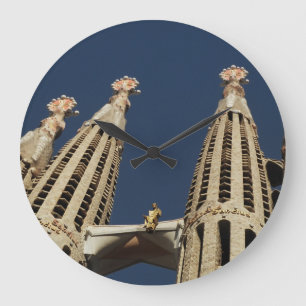 Barcelona Spain Church Round Wall Clocks