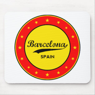 Barcelona, Spain, circle Mouse Mat