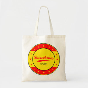Barcelona, Spain, circle with flag colors Tote Bag