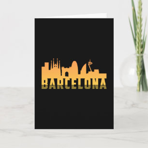 Barcelona Spain City Skyline Cityscape Funny Gift Card