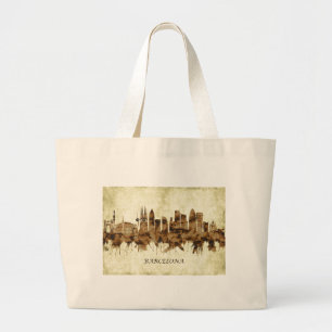 Barcelona Spain Cityscape Large Tote Bag