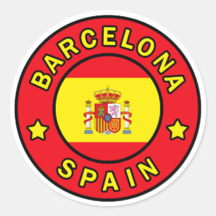 Barcelona Spain Classic Round Sticker