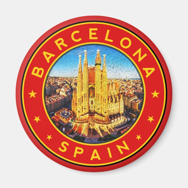 Barcelona, Spain, Espana, poster, sticker, tshirt Magnet (Front)