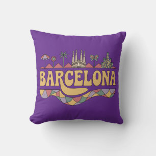 Barcelona Spain Europe Cushion