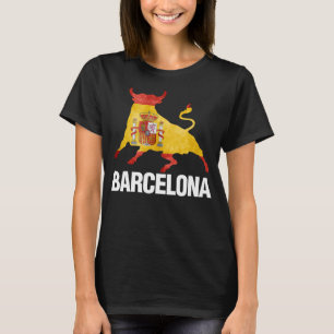 Barcelona Spain Flag Bull Fighting Spanish T-Shirt