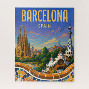 Barcelona Spain Gaudi Architecture Mediterranean Jigsaw Puzzle