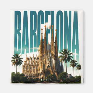 Barcelona Spain Gaudi Mediterranean Coast 🗺️ Magnet