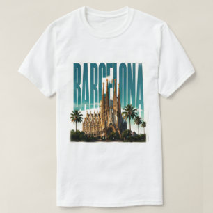 Barcelona Spain Gaudi Mediterranean Coast 🗺️ T-Shirt
