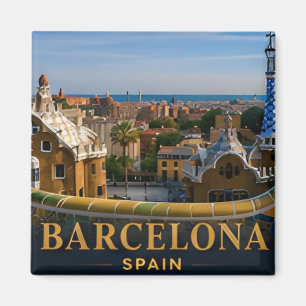 Barcelona Spain Iconic European Travel Destination Magnet