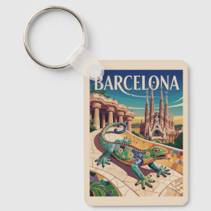 Barcelona Spain Key Ring
