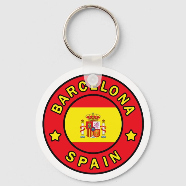 Barcelona Spain Key Ring (Front)