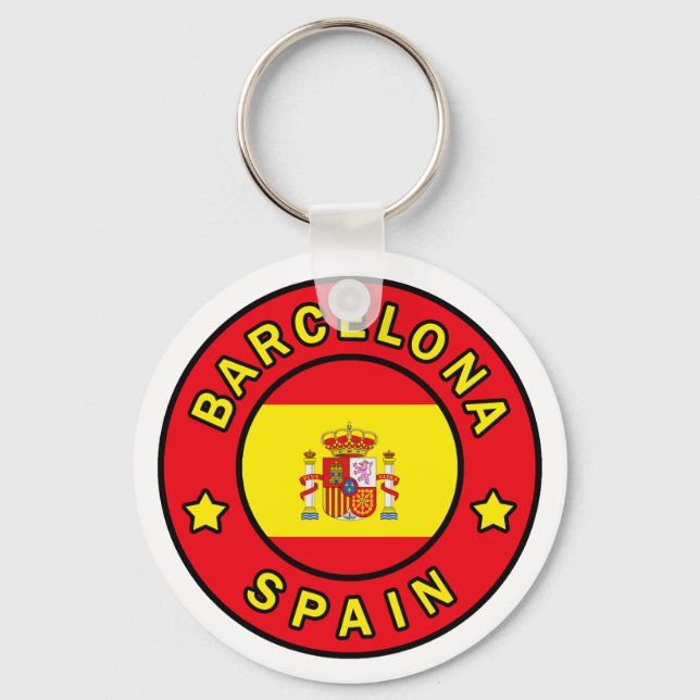 Barcelona Spain keychain (Front)