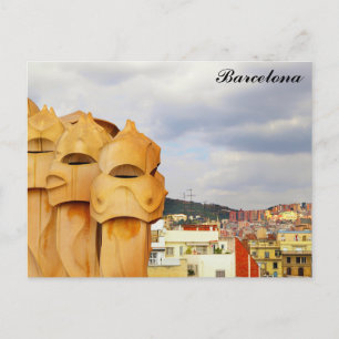Barcelona Spain La Pedrera Gaudi Photo Postcard