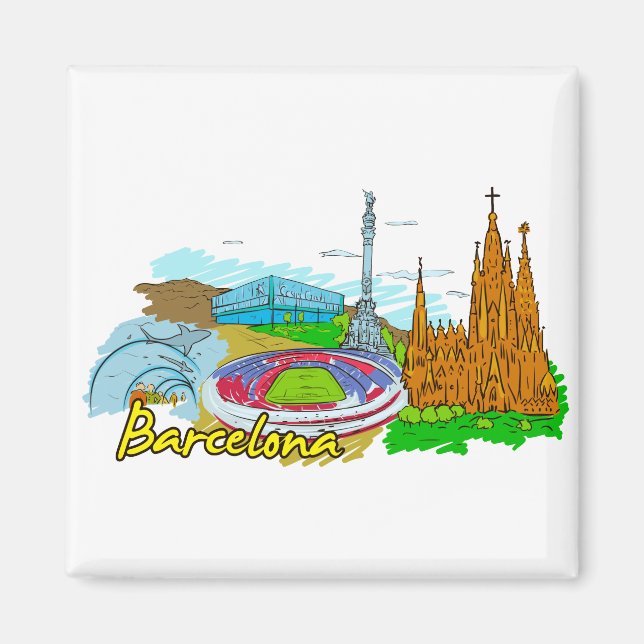 Barcelona - Spain Magnet (Front)