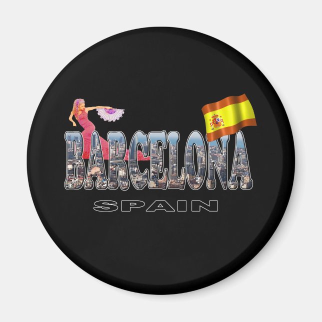 Barcelona Spain Magnet (Front)