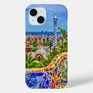 Barcelona Spain Mosaic Bench Park Guell Modern iPhone 15 Case