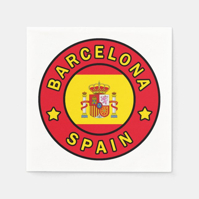 Barcelona Spain Napkin (Front)