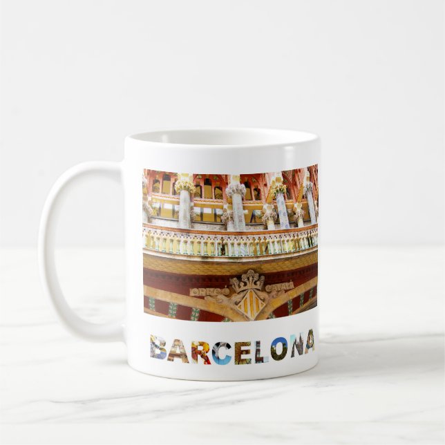 Barcelona Spain Palau de la Musica Catalana Photo Coffee Mug (Left)