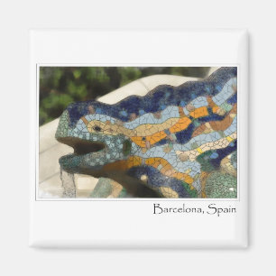 Barcelona Spain Parc Guell Mosaic Lizard Magnet