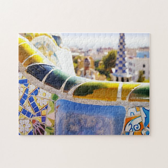 Barcelona Spain Parc Guell Travel Photo Jigsaw Puzzle (Horizontal)