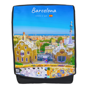 Barcelona, Spain - Park Guell Gaudi Mosaic Backpack