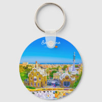 Barcelona, Spain - Park Guell Gaudi Mosaic