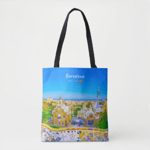 Barcelona, Spain - Park Guell Gaudi Mosaic Tote Bag