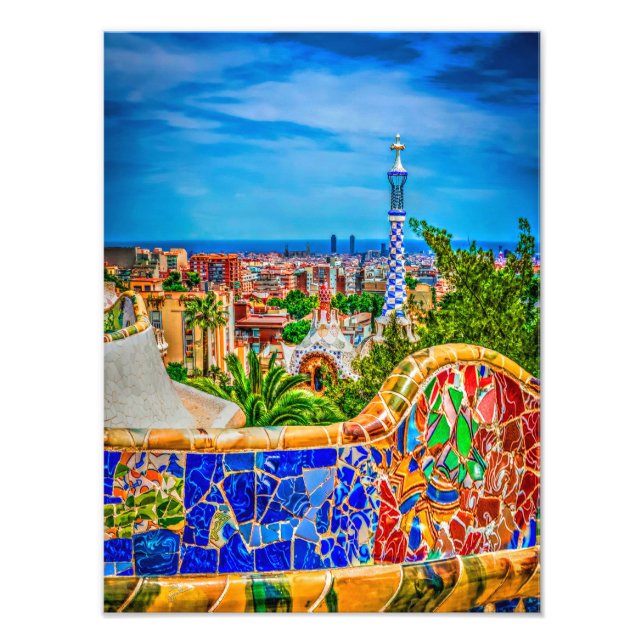 Barcelona Spain Photo Modern Art Print (Front)