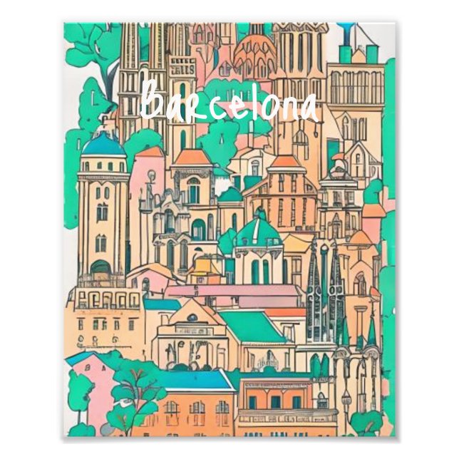 Barcelona Spain Photo Print (Front)