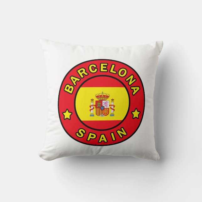 Barcelona Spain pillow (Front)