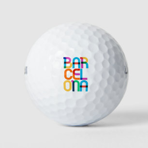 Barcelona Spain Pop Art Letters Golf Balls