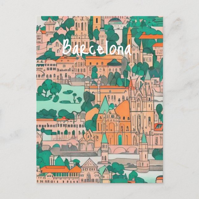 Barcelona Spain Postcard (Front)