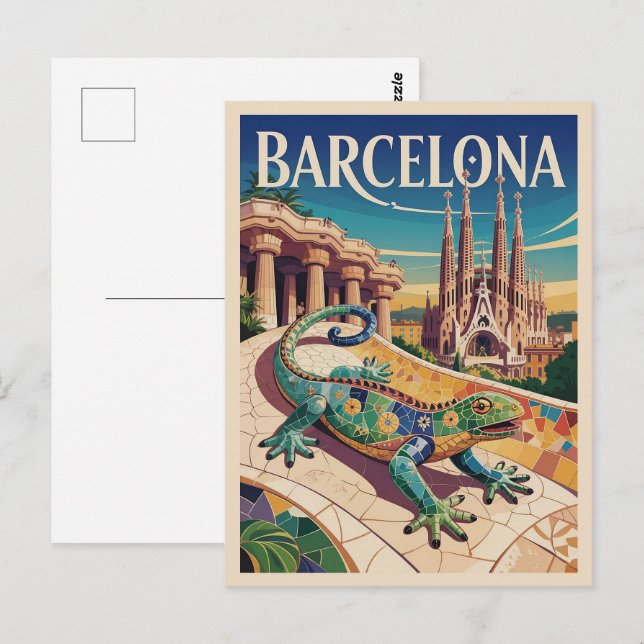 Barcelona Spain Postcard (Front/Back)