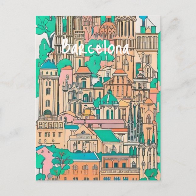 Barcelona Spain Postcard (Front)
