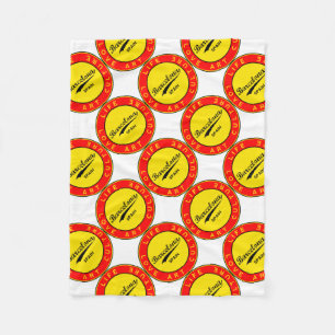 Barcelona, Spain, red circle, art Fleece Blanket