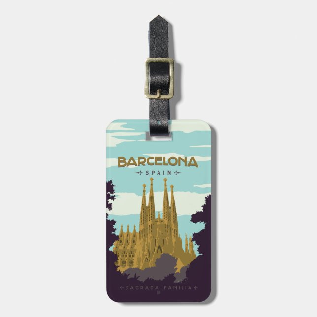 Barcelona, Spain - Sagrada Familia Luggage Tag (Front Vertical)
