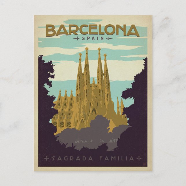 Barcelona, Spain - Sagrada Familia Postcard (Front)