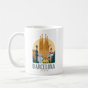Barcelona Spain Skyline Coffee Mug