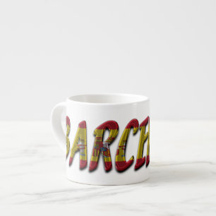 Barcelona Spain Spanish Flag Colours Typography Espresso Cup