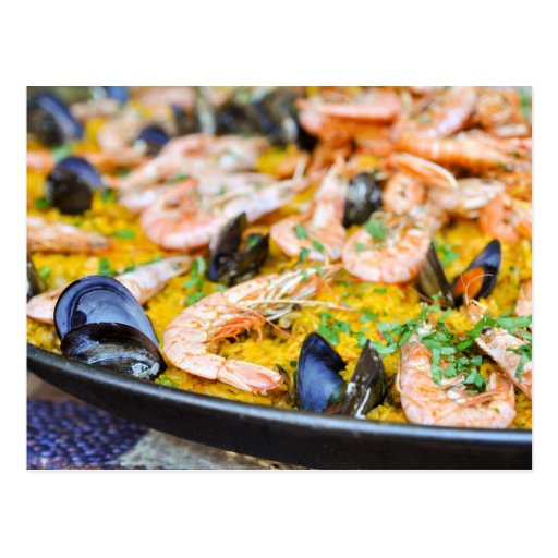 Image of Barcelona Spain | Spanish Paella Postcard