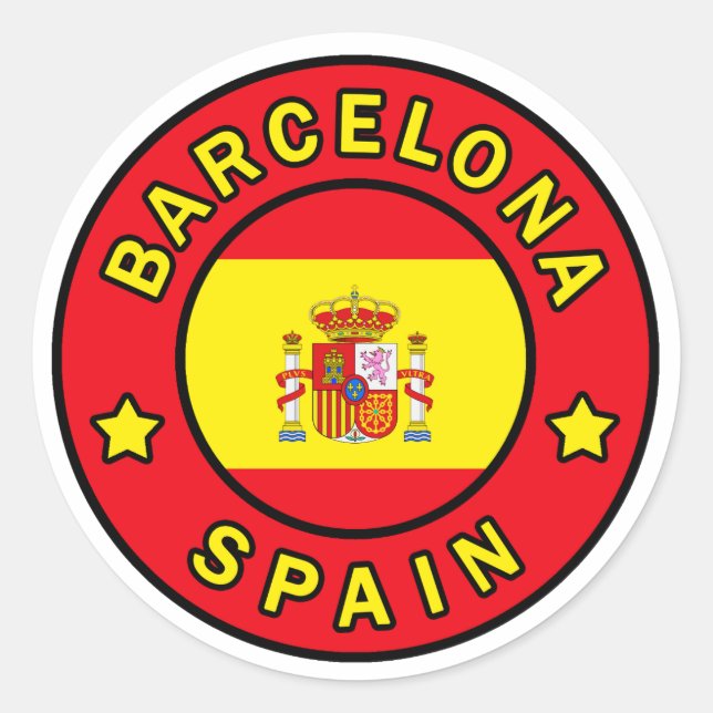 Barcelona Spain Sticker (Front)