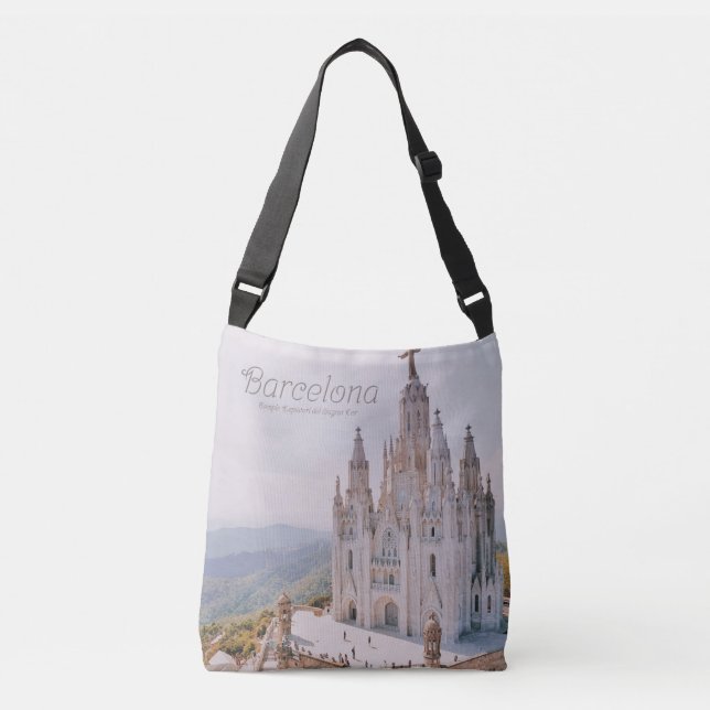 Barcelona Spain Temple Expiatori del Sagrat Cor Crossbody Bag (Front)
