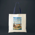 Barcelona Spain Travel Art Vintage Tote Bag<br><div class="desc">Barcelona retro vector travel design. Barcelona,  the cosmopolitan capital of Spain’s Catalonia region,  is known for its art and architecture.</div>