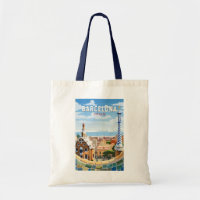 Barcelona Spain Travel Art Vintage
