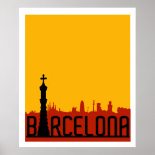 Barcelona, Spain, Travel Poster