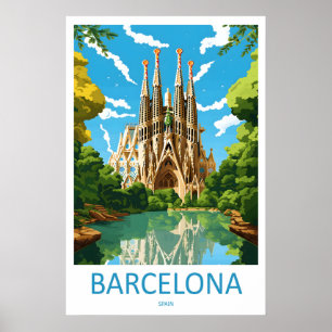 Barcelona Spain Travel Poster 5